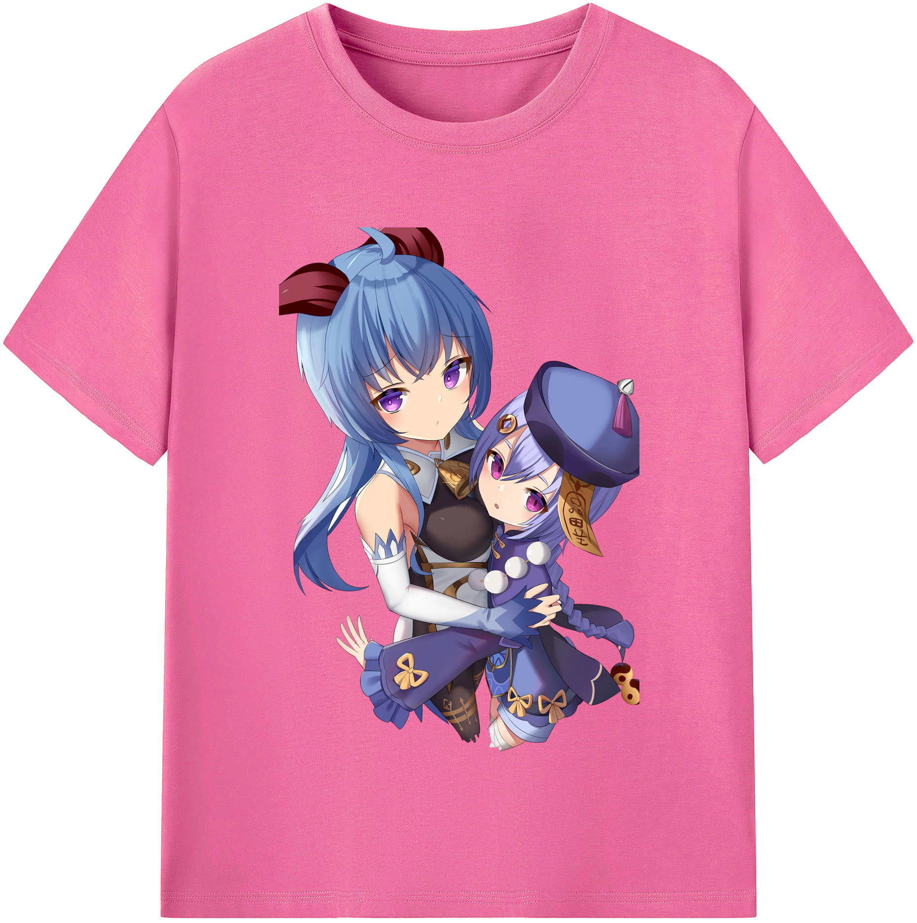 げんし神 甘雨 かんう genshin Ganyu レディースカジュアルプリントTシャツ（綿100％）